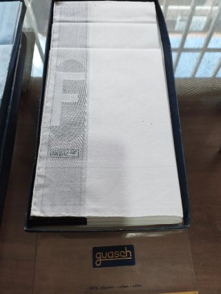 6 Sciarpe Guasch Lettera F Blu e Bianco