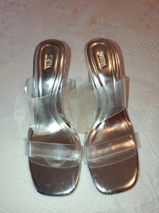 Sandalias ZARA Beige Talla 37