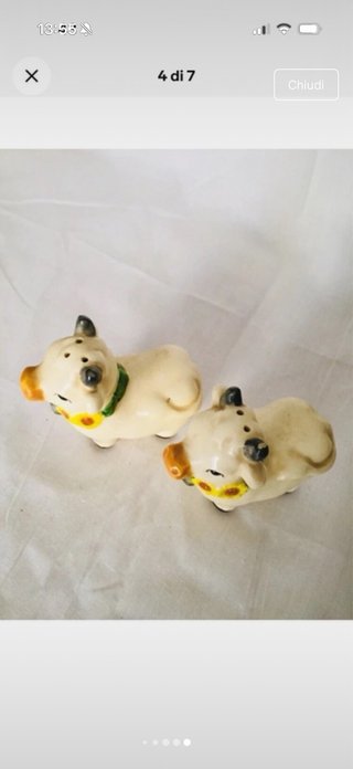 Sale e Pepe Mucca Vintage Anni 70 Ceramica