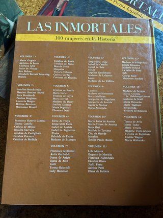 Colección del libro, las inmortales