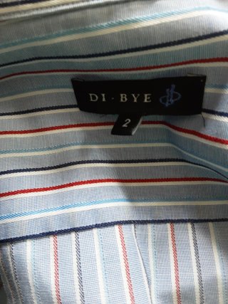 Camisa Di Bye Rayas Azul y Rojo