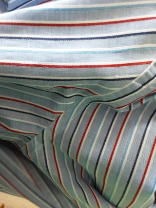 Camisa Di Bye Rayas Azul y Rojo