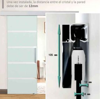 Puerta Corredera de Cristal 77,5x205 cm