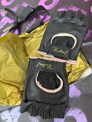 Guantes de Piel Britney Spears Negros