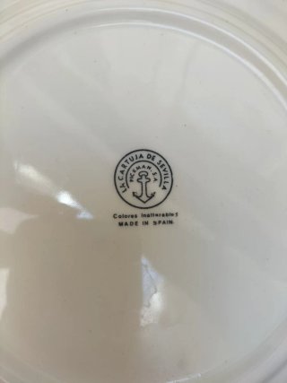 Plato llano Cartuja diseño oriental