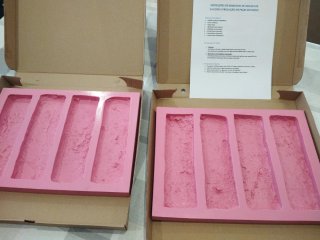 2 Moldes Silicone 3d / Revestimento