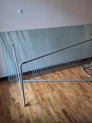 Mesa de comedor de cristal templado