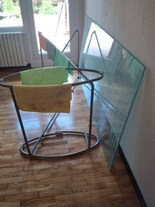 Mesa de comedor de cristal templado