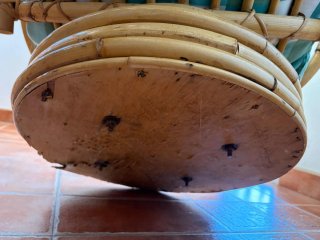 Mecedora bambú antigua