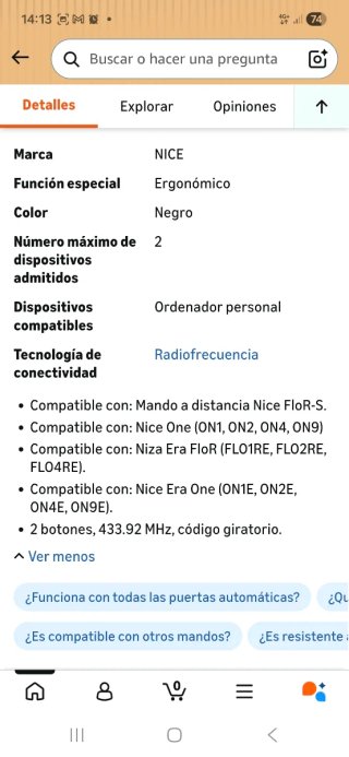 Mando Nice Era One 433.92 MHz