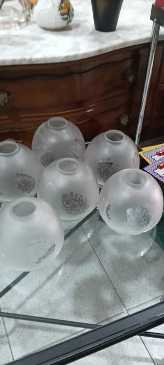6 tulipas de lámpara de cristal