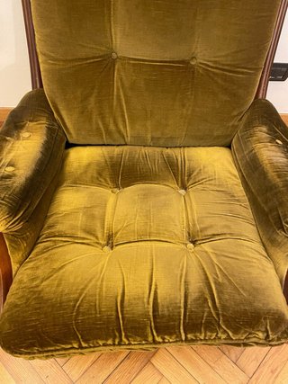 Poltrona lounge vintage velluto  modernariato ‘70