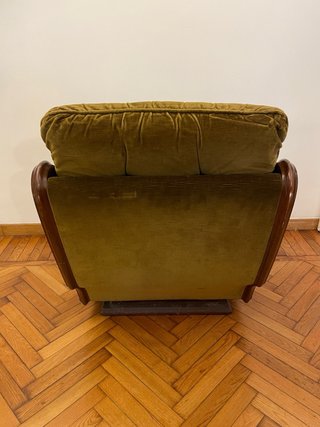 Poltrona lounge vintage velluto  modernariato ‘70