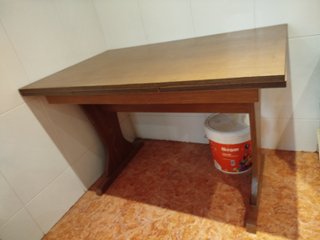 Conjunto mesa y 2 sillas cocina madera