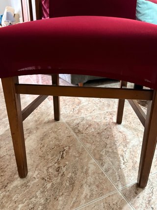 4 Sillas de Comedor Tela y Madera