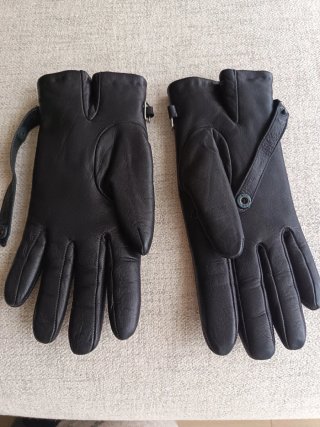 Guantes de Piel Vintage Negros
