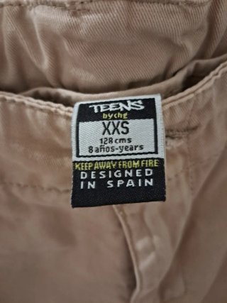 Pantalón chino beige - Talla: XXS