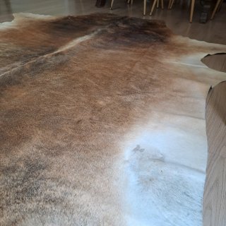 Alfombra Piel de Vaca Marrón y Blanca