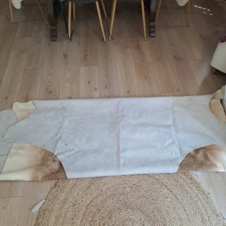 Alfombra Piel de Vaca Marrón y Blanca