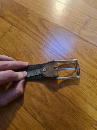 Cintura uomo pelle marrone e nera