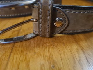 Cintura uomo pelle marrone e nera
