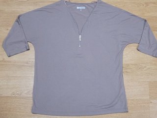 Camiseta In Extenso cremallera beige Talla M