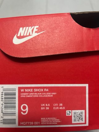 Nike W Shox R4 Gris/Plata