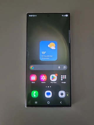 Schermo con cornice argentata per Samsung S23 Ultra