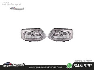 FAROS DELANTEROS LUZ DIURNA LED REAL DRL PARA VOLKSWAGEN TRANSPORTER T5 2010-2015