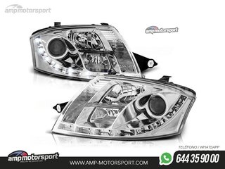 FAROS DELANTEROS LUZ DIURNA LED REAL DRL PARA AUDI TT 8N