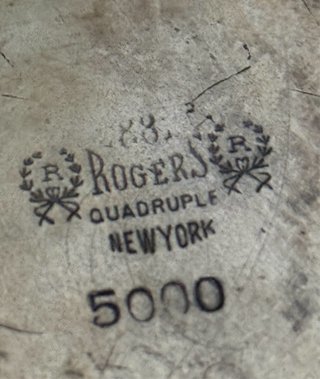 Set plata Rogers1881 New York te,leche,azucar+cazo