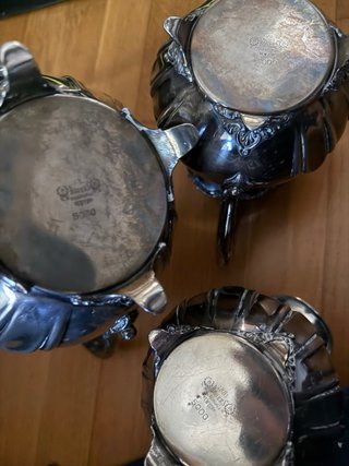 Set plata Rogers1881 New York te,leche,azucar+cazo