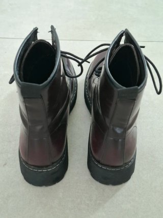 Stivaletti anfibi donna bordeaux