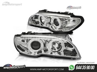 FAROS DELANTEROS OJOS DE ANGEL CCFL PARA BMW SERIE 3 E46 / COUPE / CABRIO