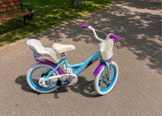 Bicicleta Frozen Con ruedines para 3-6 años