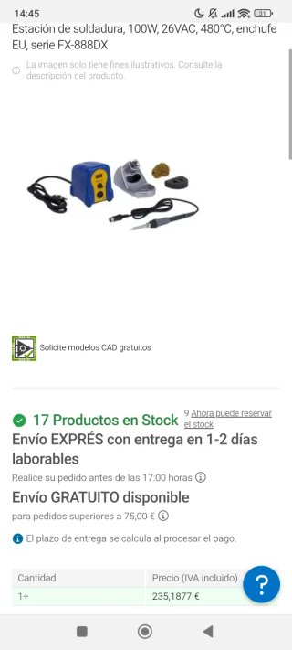 Estación Soldadura HAKKO fx 888dx