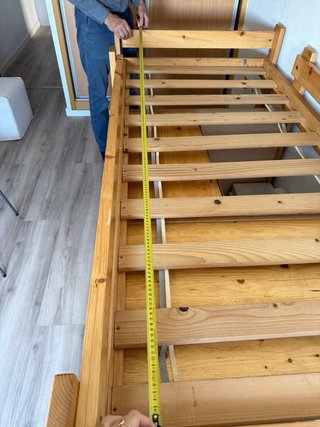 Cama infantil madera con escritorio y almacenaje