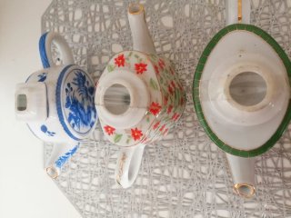 Set 3 teiere decorative porcellana