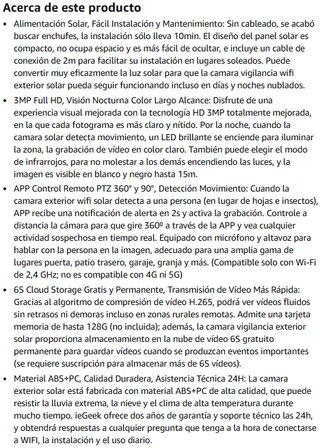 ¡¡-50%!! | ieGeek ZY C2 - Cámara Vigilancia Ext