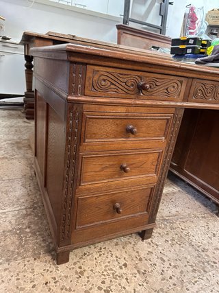 Escritorio antiguo madera roble