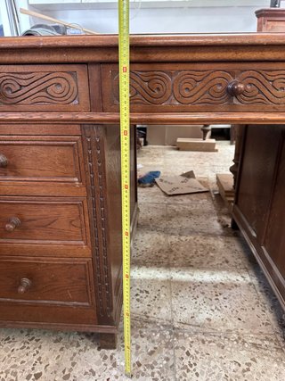 Escritorio antiguo madera roble