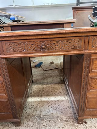 Escritorio antiguo madera roble