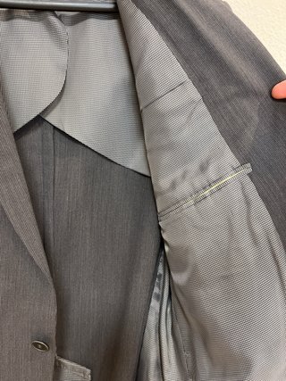 Traje gris CARAMELO Talla L, 1 uso, regalo funda