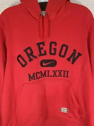 Nike Oregón sudadera vintage Y2K Logo Red R107