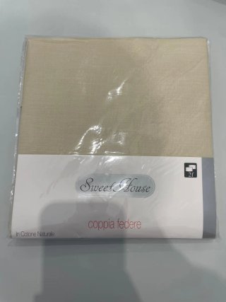 Coppia federe misto cotone rosa