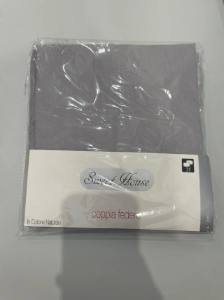 Coppia federe misto cotone rosa