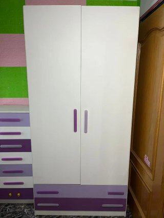 Cajonera 7 cajones Lila y Blanco