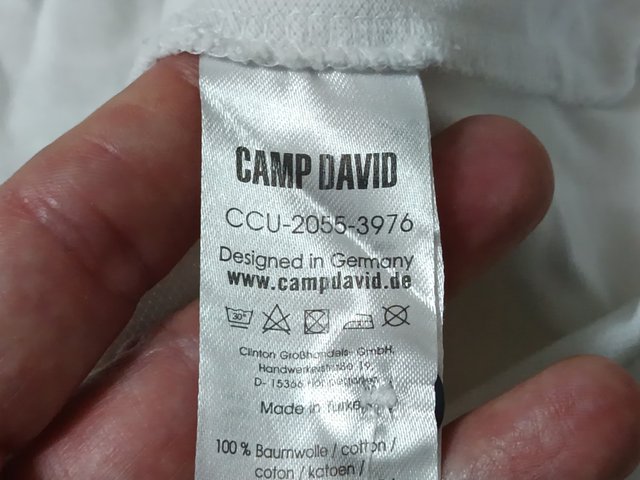 Polo Camp David Taglia XL Bianco