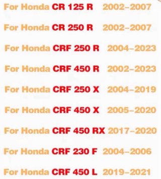 Pastillas de freno Honda CR,CRF,XR,