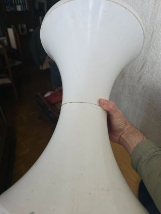 Taburete TamTam blanco antiguo años 60